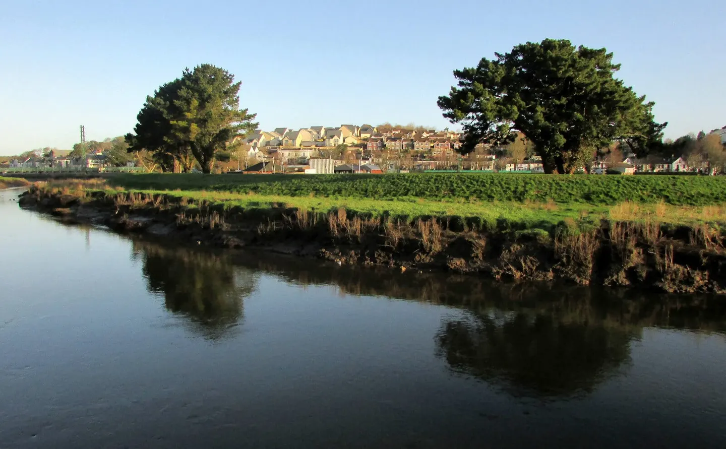 Photo of the River Camel, a 30-mile river running from Bodmin Moor to Padstow, south west England.