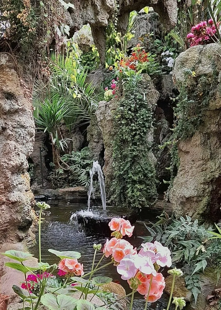 Photo of Dewstow Gardens and Grottoes, a garden near Caerwent, Monmouthshire, south east Wales.