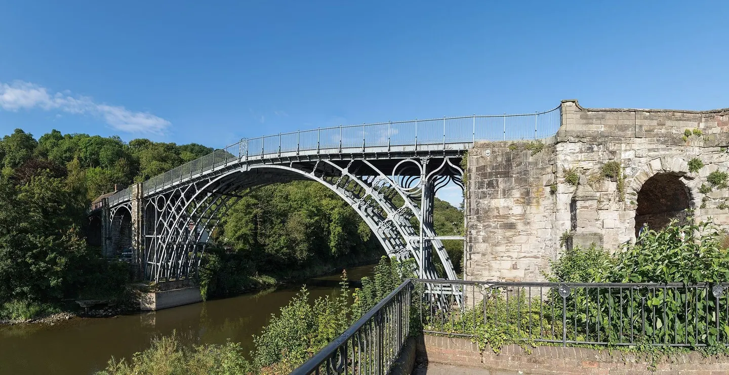 Photo of Ironbridge, a village in Shropshire, central England.