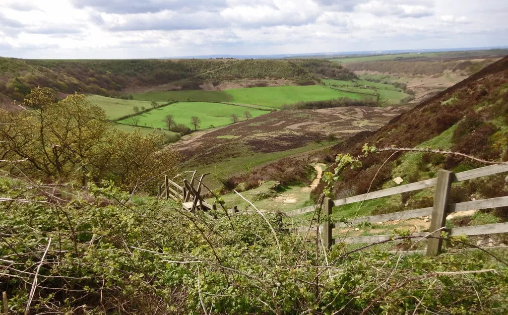 Photo of Hole of Horcum, a Site of Special Scientific Interest near Levisham in the North York Moors, North Yorkshire, northern England.