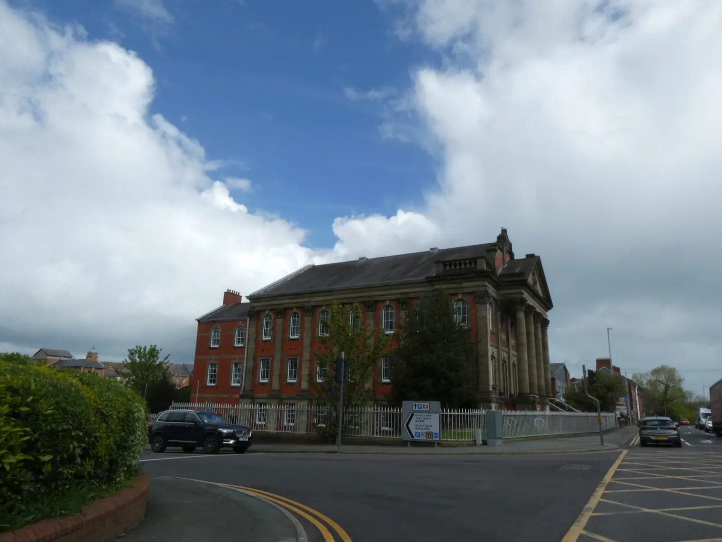 Photo of Newtown, a village in the Powys, mid Wales.