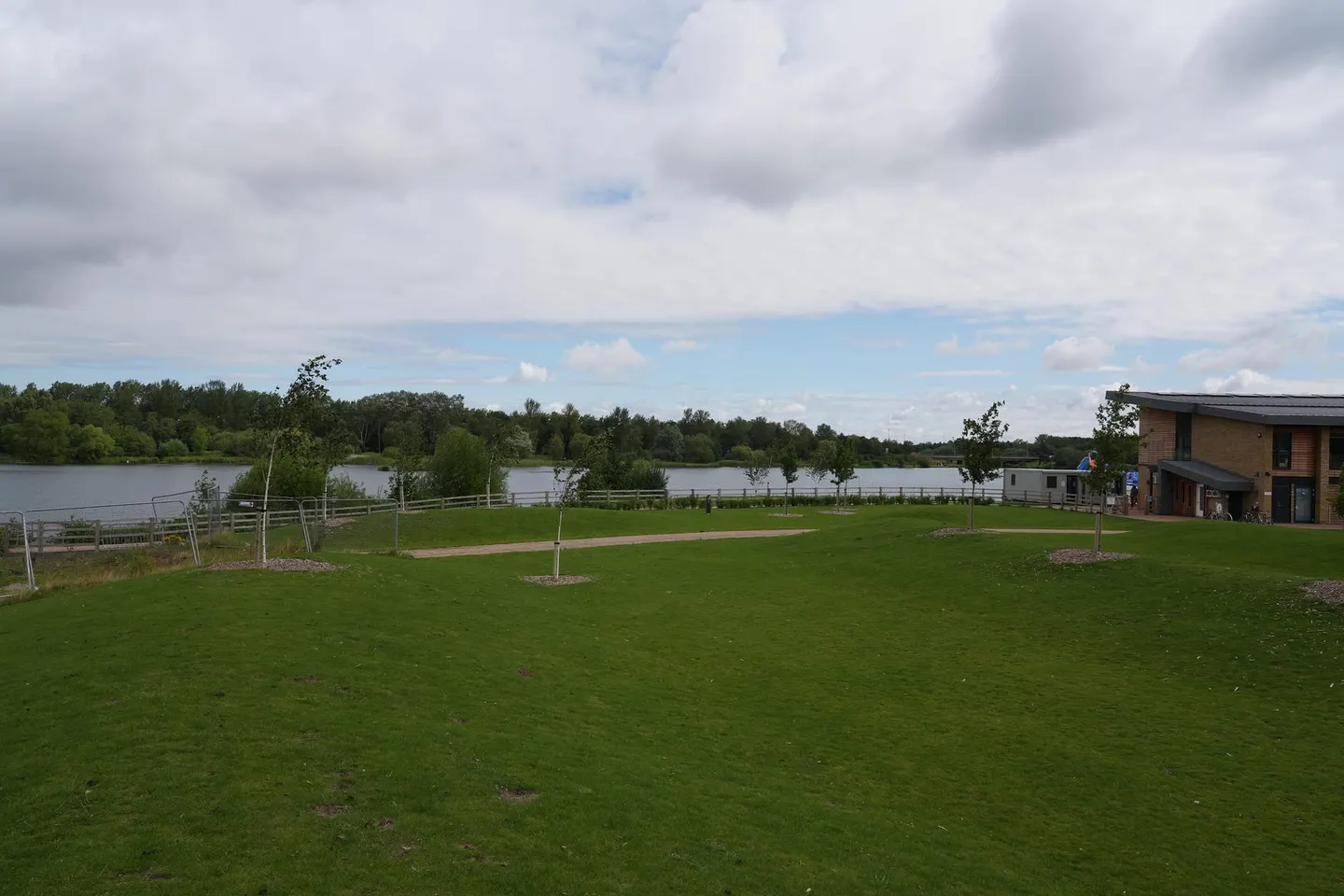 Photo of Willen Lake, a Lake near Milton Keynes, Buckinghamshire, south east England.