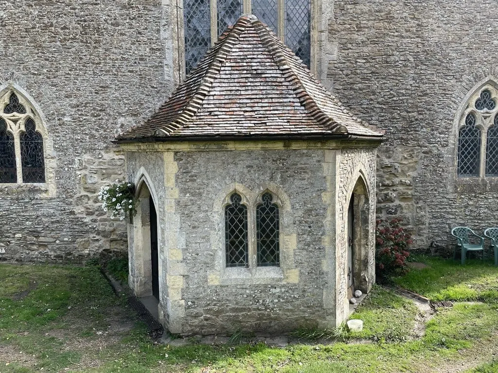 Photo of All Saints & St Nicholas, a church near Icklesham in the High Weald, East Sussex, south east England.