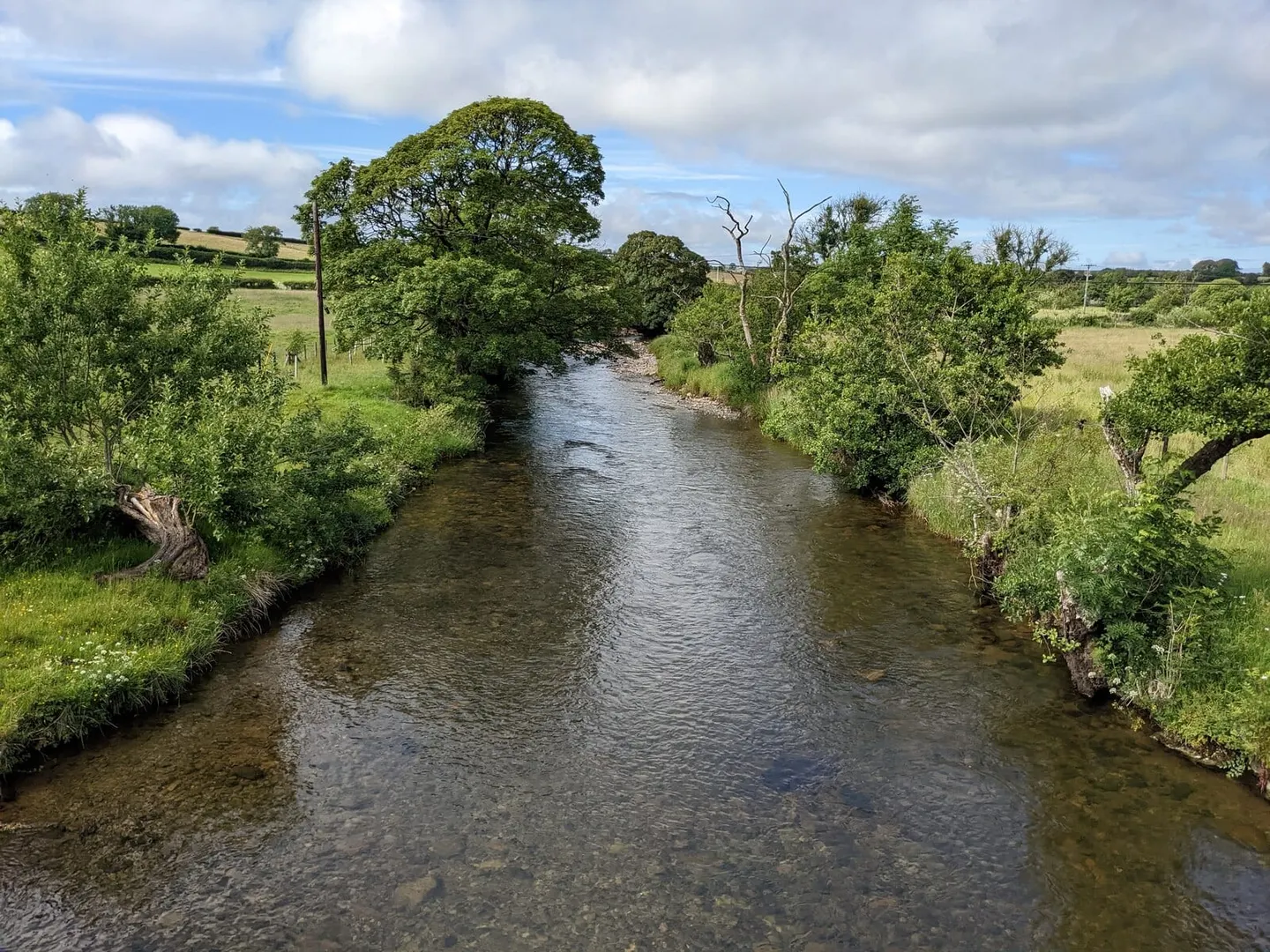 Photo of the River Ehen, a 19-mile river running from Ennerdale Water to Irish Sea at Sellafield, north west England.
