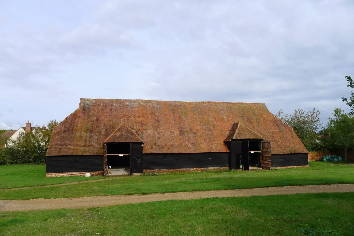 Photo of Coggeshall Grange Barn, an ancient site in Essex, eastern England.