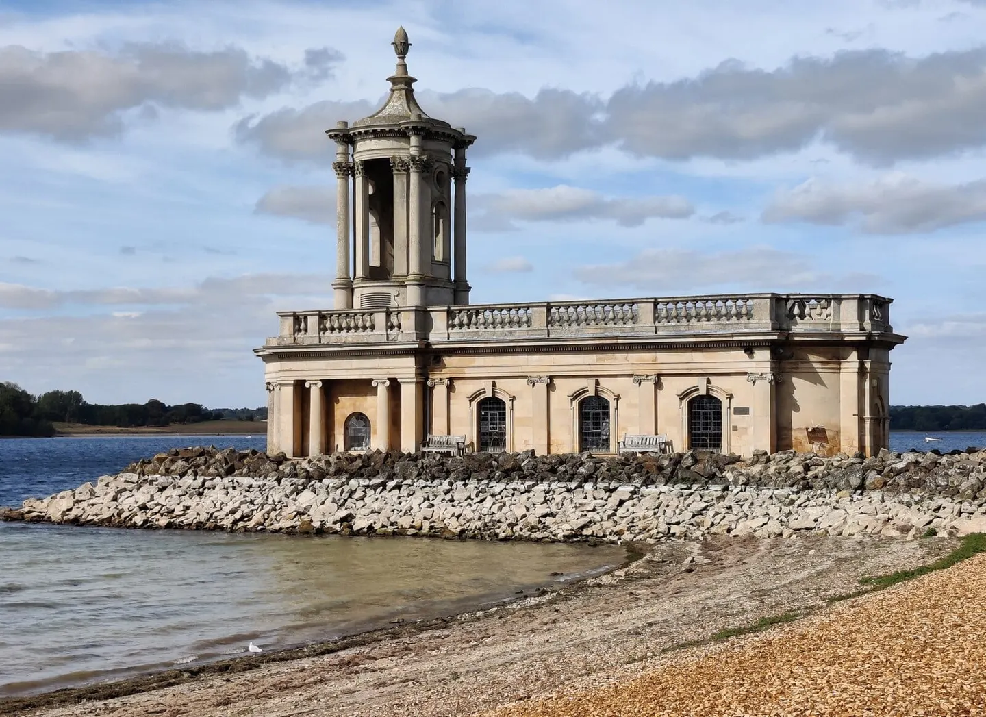 Photo of Normanton Church, a landmark near Edith Weston, Rutland, central England.