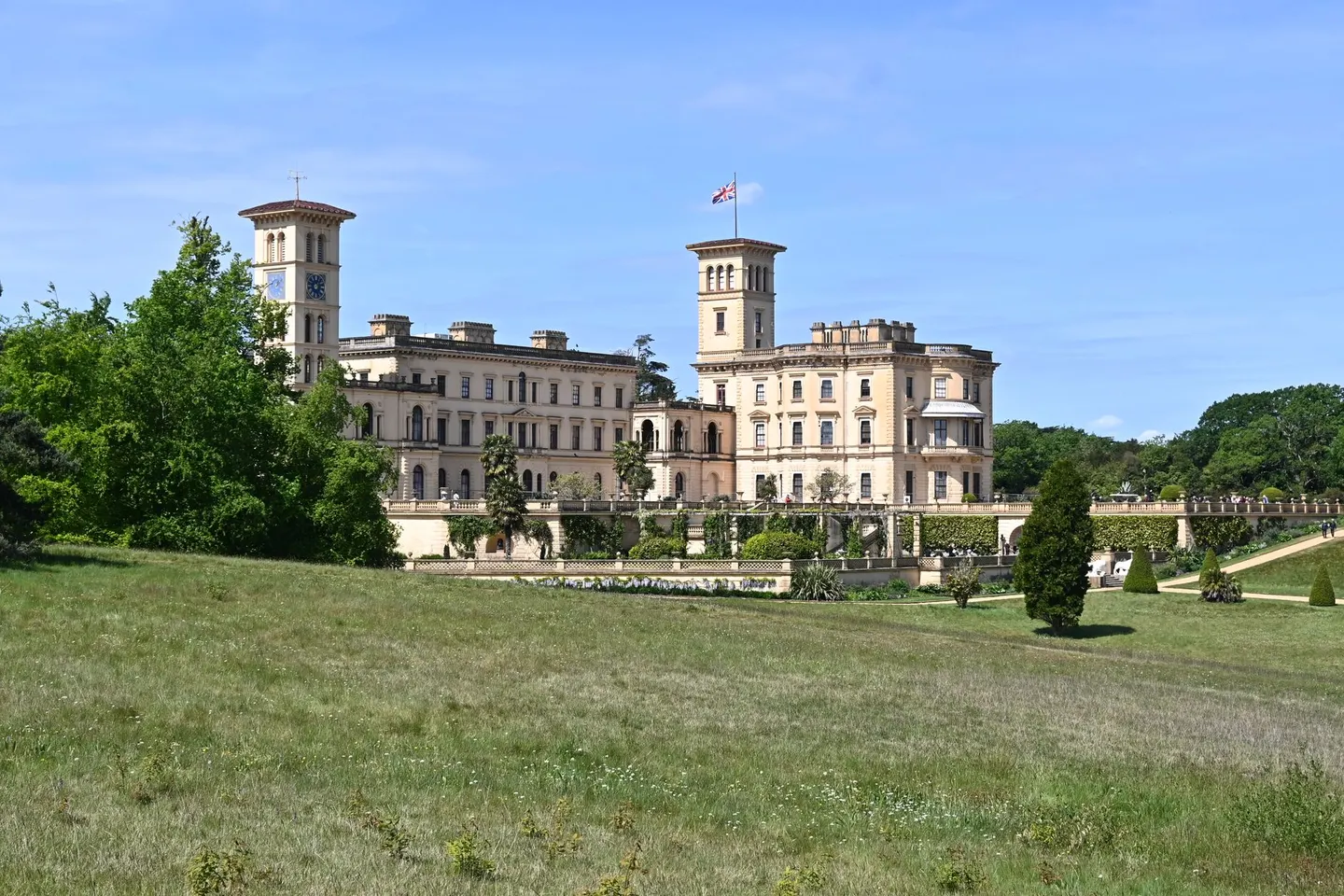 Photo of Osborne House, a Grade II* registered house & garden near Cowes, the Isle of Wight, south east England.