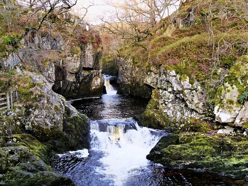 Photo of Ingleton Waterfalls Trail, a waterfall in the Yorkshire Dales, North Yorkshire, northern England.