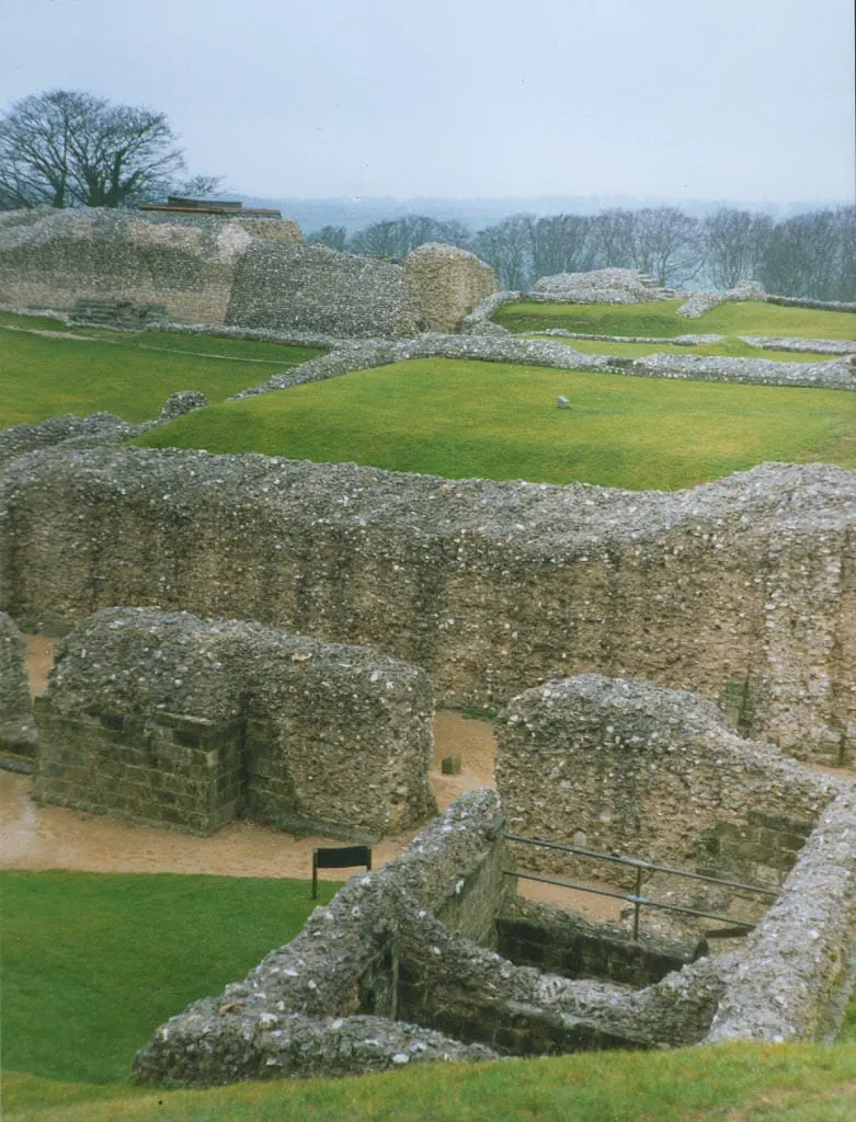 Photo of Old Sarum, a ruined castle near Stratford-sub-Castle, Wiltshire, south west England.