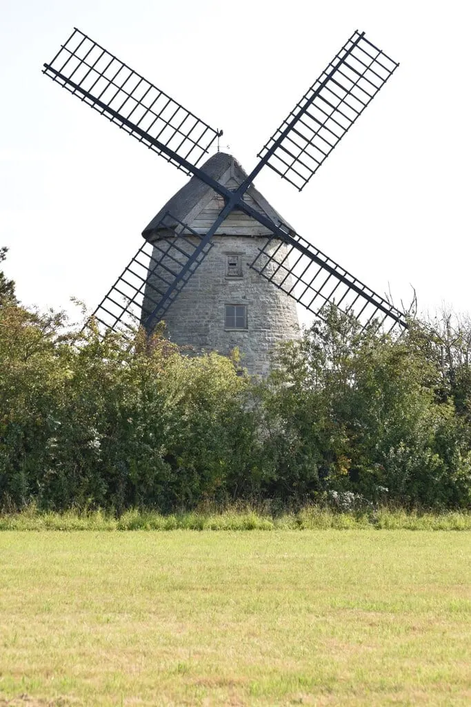 Photo of Stembridge Tower Mill, a windmill near Somerton, Somerset, south west England.