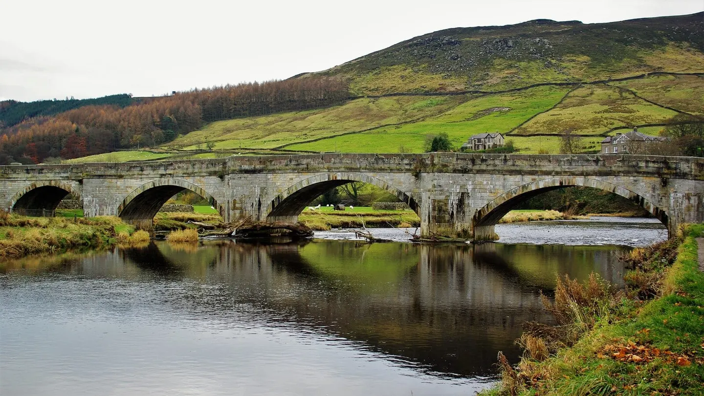 Photo of Burnsall, a village in the Yorkshire Dales, North Yorkshire, northern England.