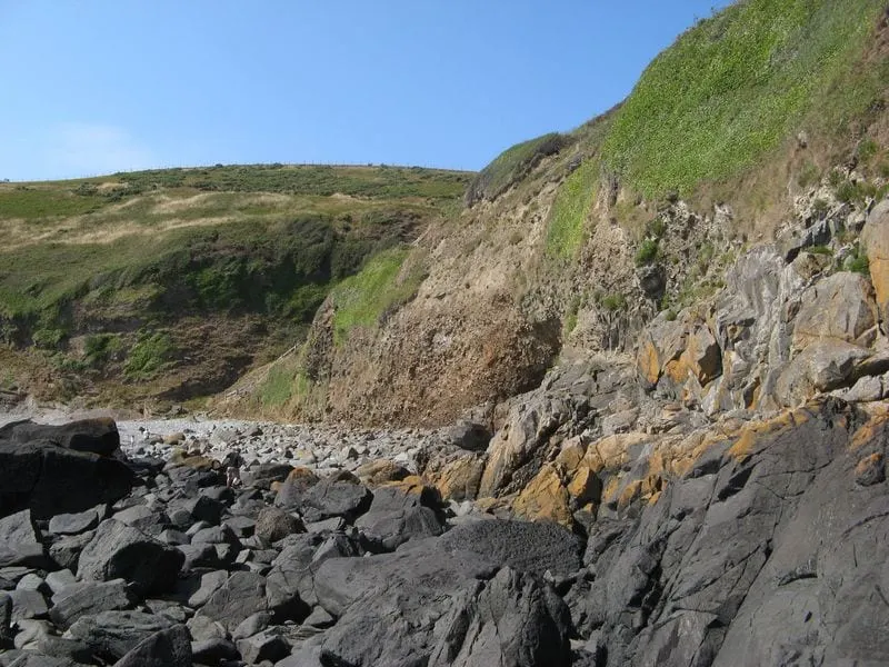 Photo of Porth Ysgo, a cove near Aberdaron in Llŷn, Gwynedd, north Wales.