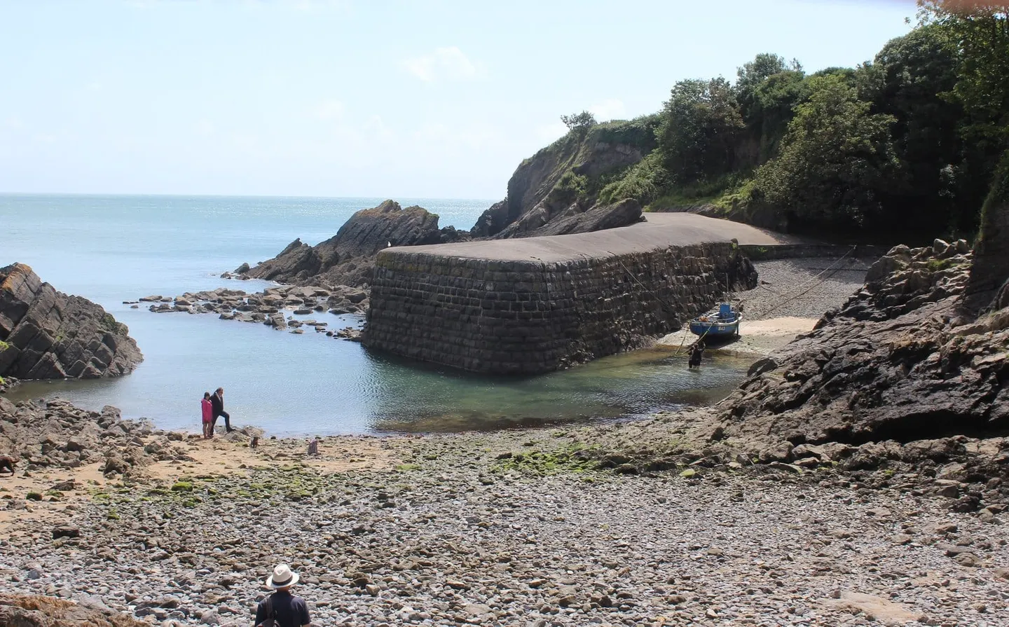 Photo of Stackpole Quay, a landmark in Pembrokeshire, south west Wales.