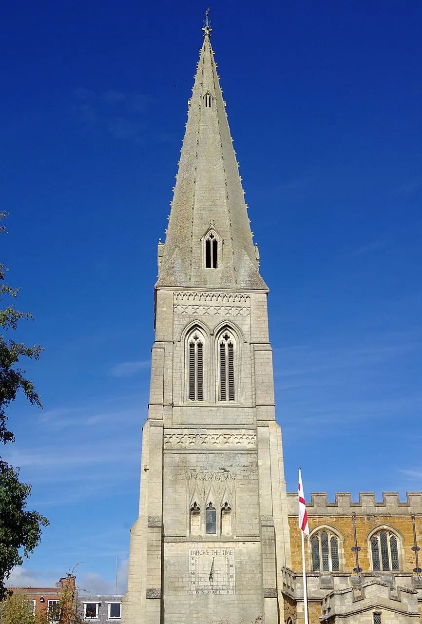 Photo of St Dionysius, Market Harborough, a church in Leicestershire, central England.