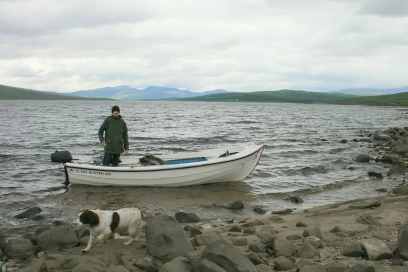 Photo of Loch Shin, a reservoir near Lairg, Highland, the Scottish Highlands and Islands.