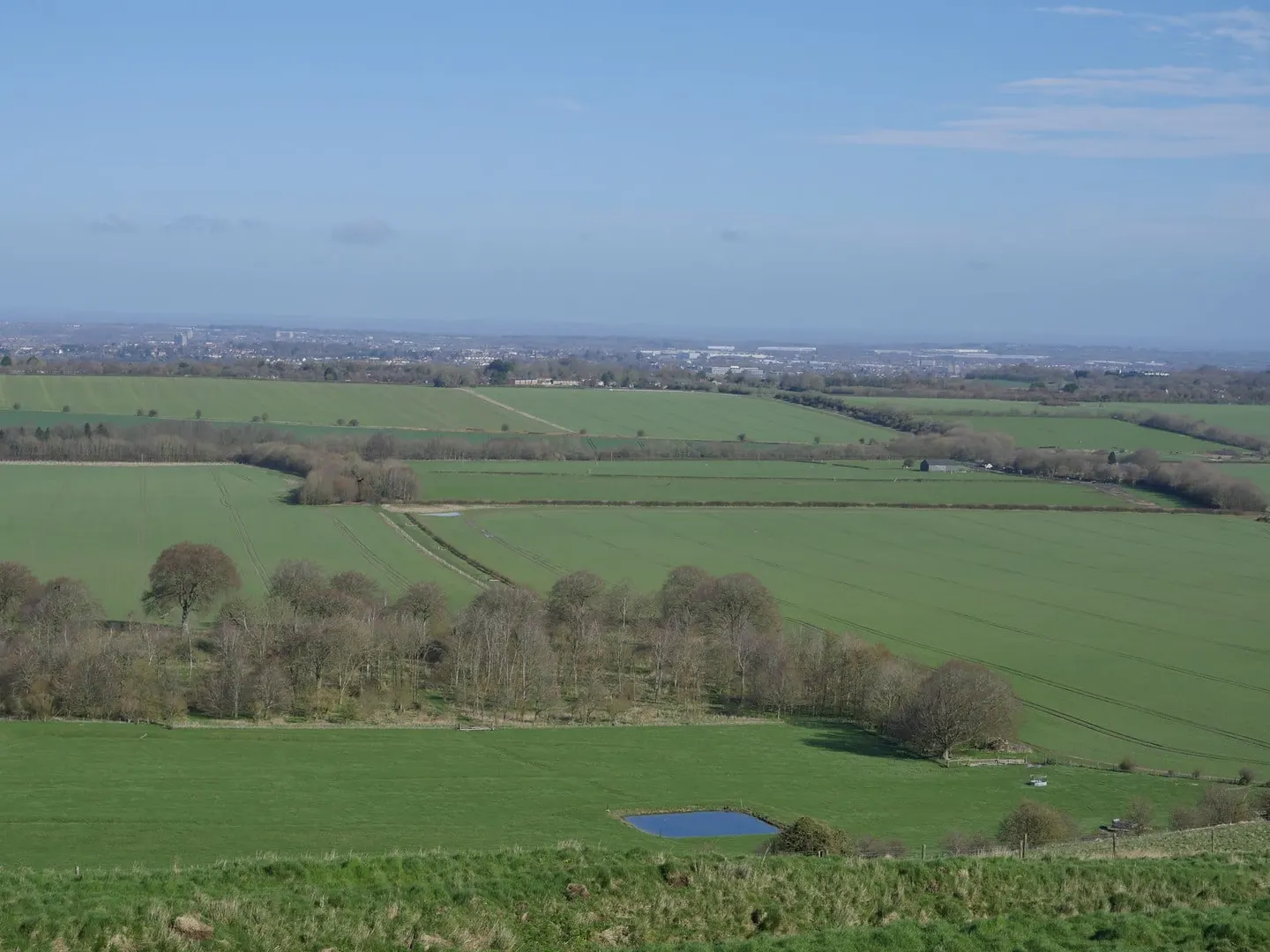Photo of Barbury Castle Country Park, a country park near Broad Town in the North Wessex Downs, Wiltshire, south west England.