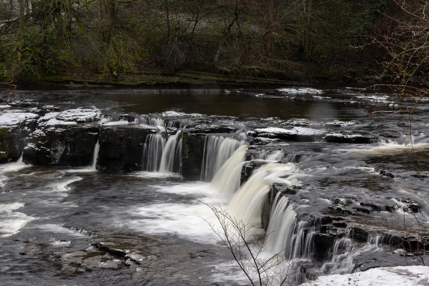 Photo of Aysgarth Falls, a Site of Special Scientific Interest in the Yorkshire Dales, North Yorkshire, northern England.