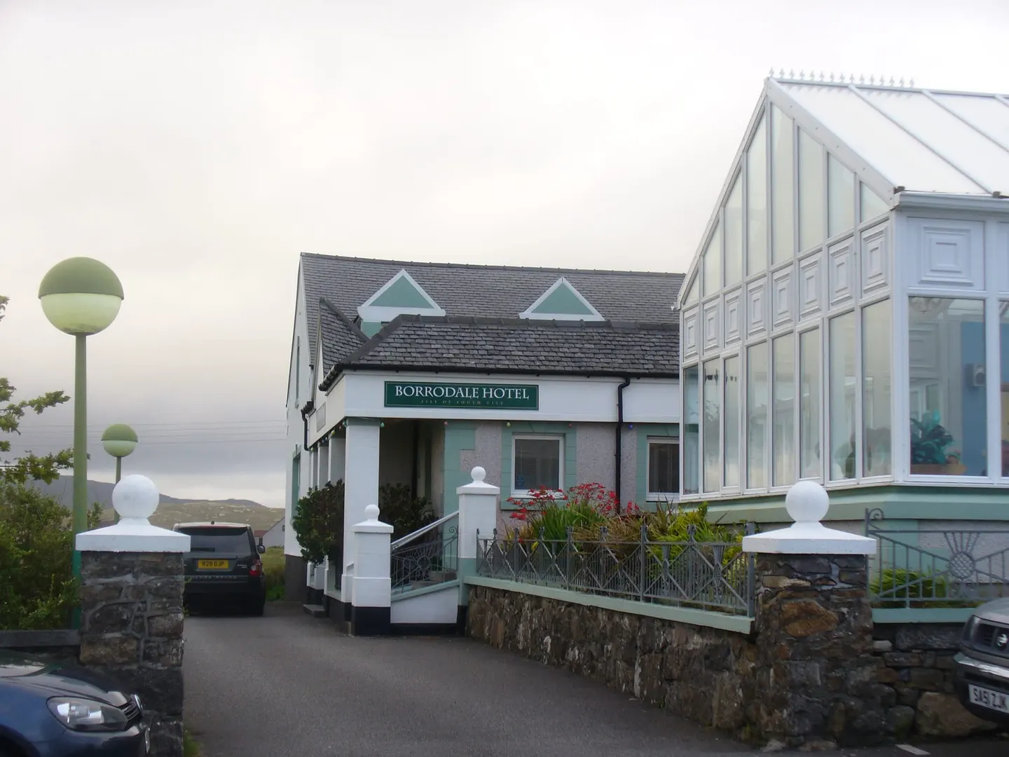 Photo of Borrodale Hotel, a pub near Daliburgh in the South Uist Machair, Na h-Eileanan Siar, the Scottish Highlands and Islands.