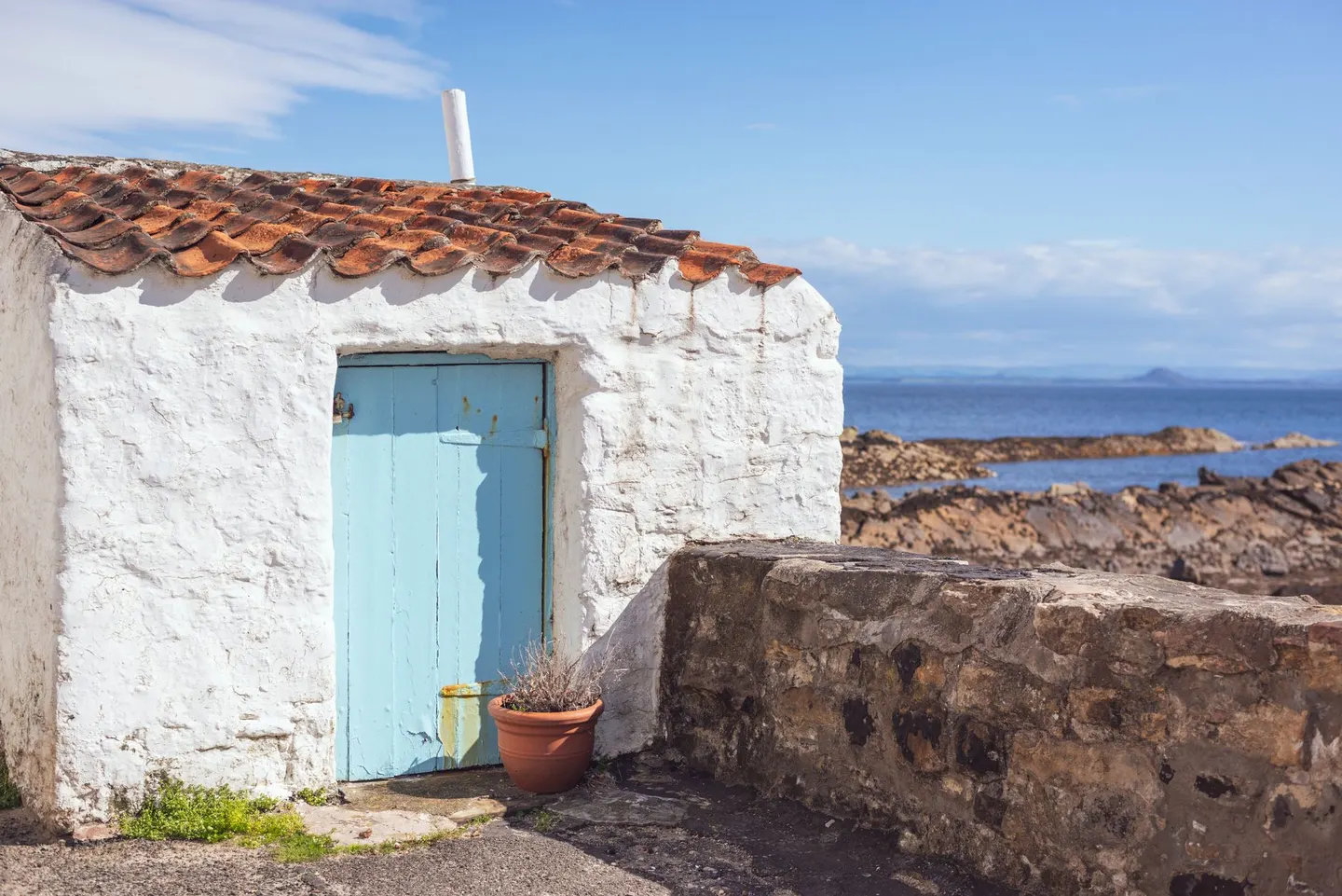 Photo along the Fife Coastal Path, a long-distance trail running from Kincardine to Newburgh, central Scotland.