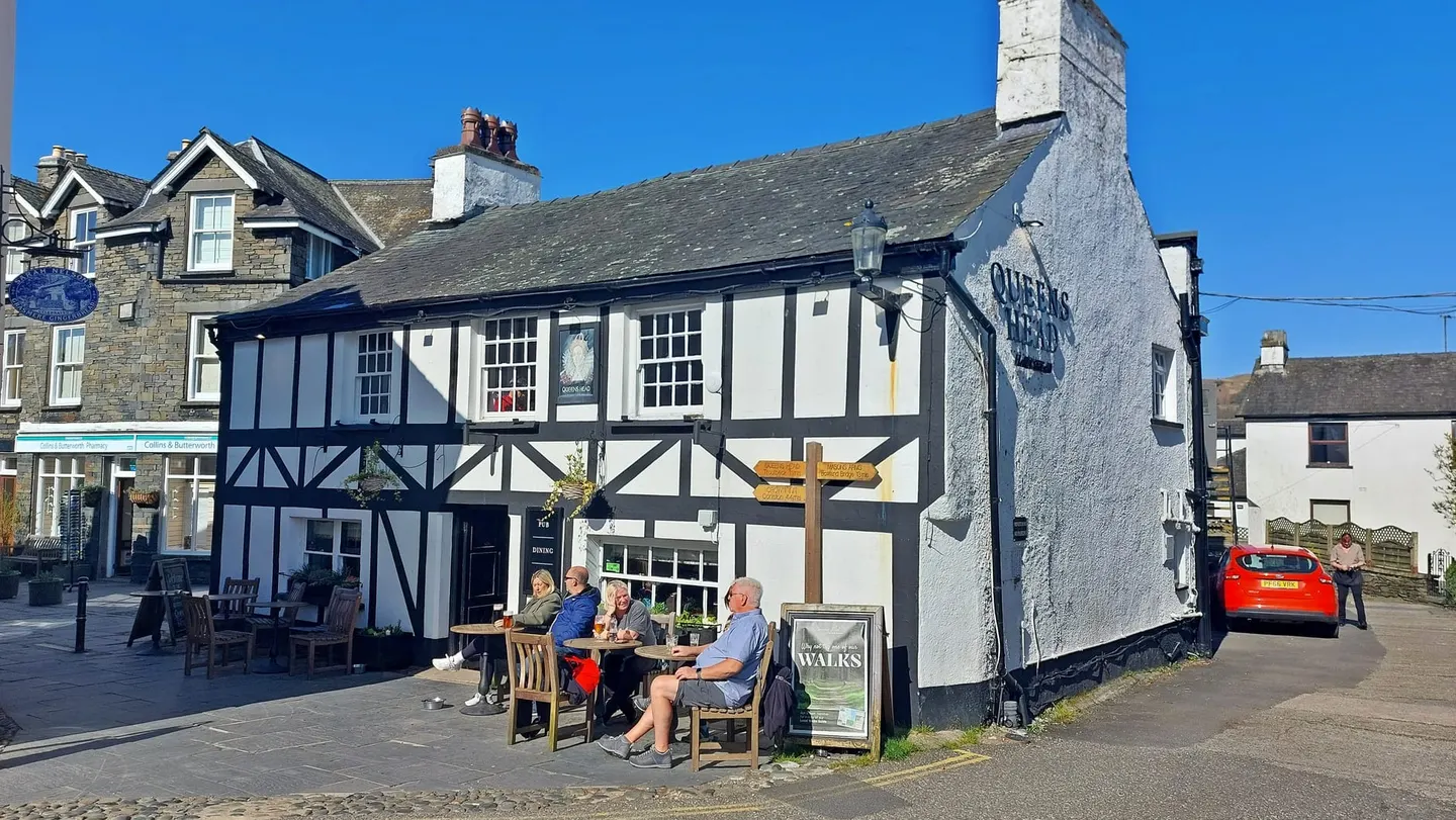 Photo of Hawkshead, a village in the Lake District, Cumbria, north west England.