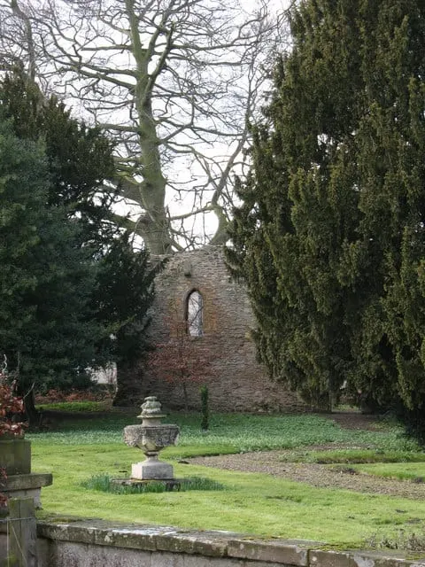 Photo of Kyme Castle, a ruined castle near Bramham, North Yorkshire, northern England.