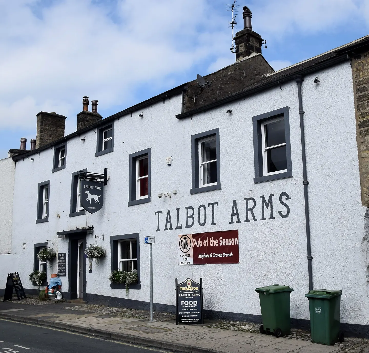 Photo of The Talbot Arms, a pub near Settle, North Yorkshire, northern England.