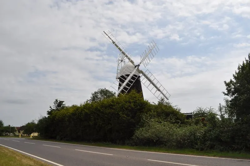 Photo of Stretham Windmill, a windmill in Cambridgeshire, eastern England.