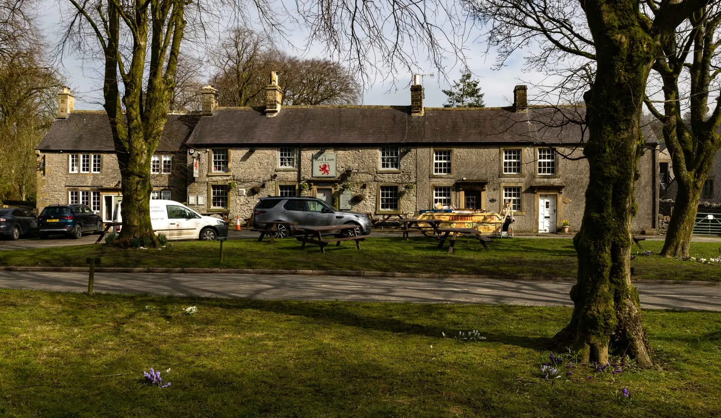 Photo of The Red Lion (Litton), a pub in the Peak District, Derbyshire, central England.
