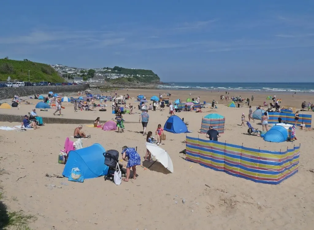 Photo of Benllech Beach, a beach in Anglesey, north Wales.