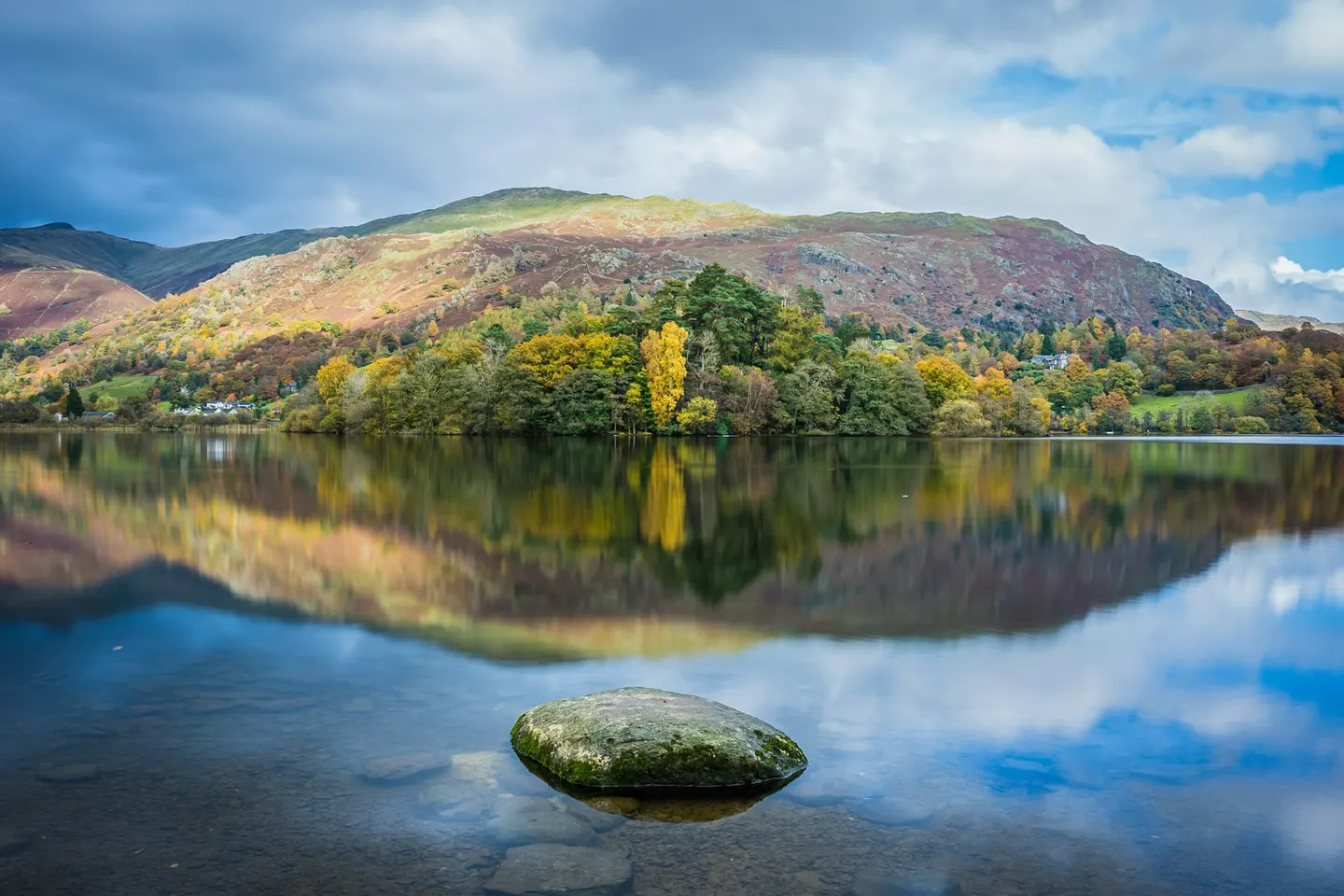 Photo of Grasmere, a village in the Lake District, Cumbria, north west England.