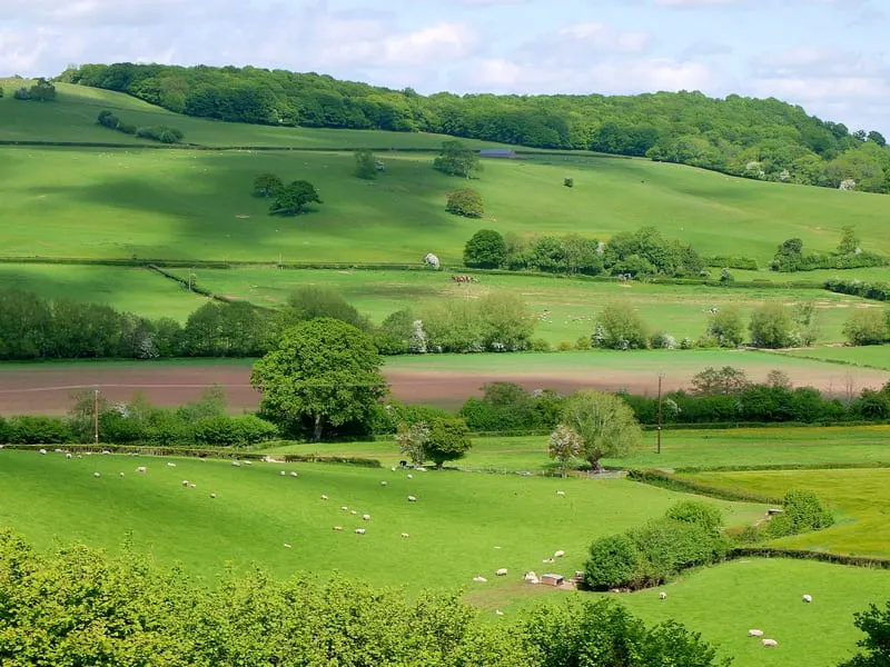 Photo of The Golden Valley, a landmark near Peterchurch, Herefordshire, central England.