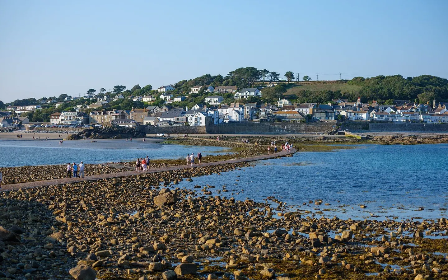 Photo of Marazion, a village in Cornwall, south west England.