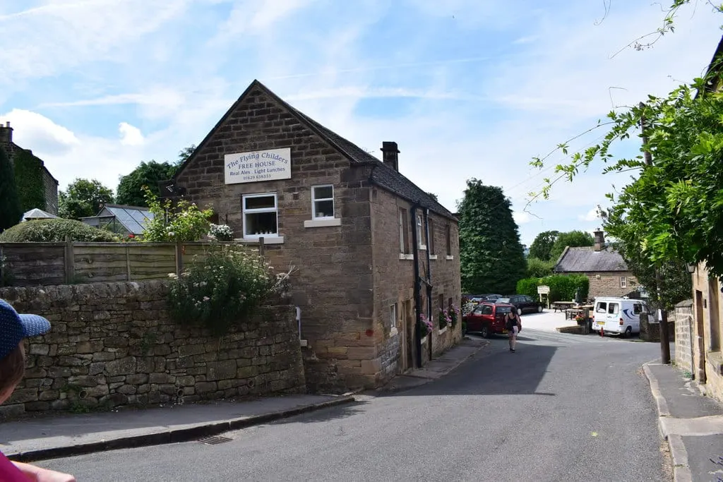 Photo of Flying Childers Inn, a pub near Stanton in Peak in the Peak District, Derbyshire, central England.