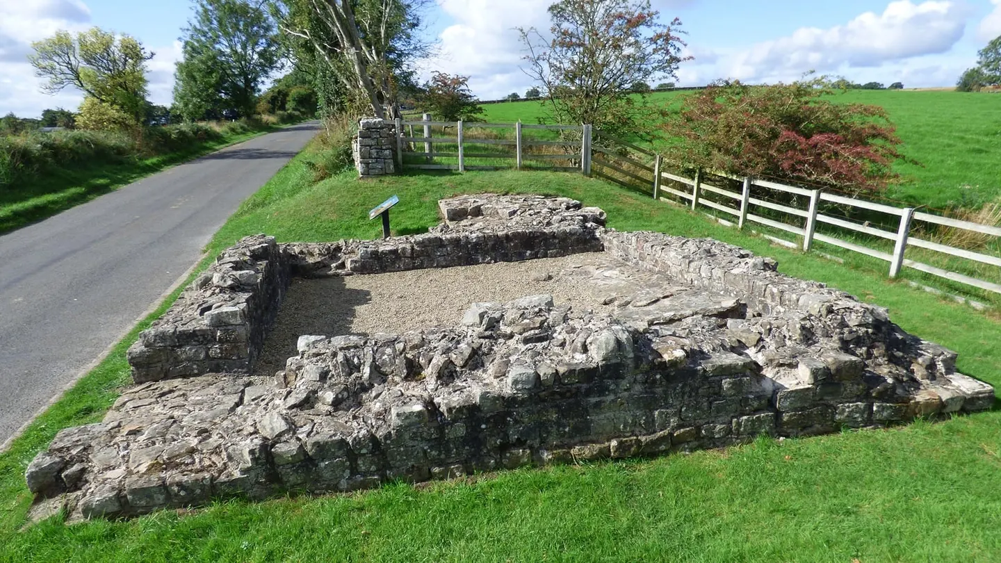 Photo of Leahill and Piper Sike Turrets, a frontier wall near Brampton (Cumbria), Cumbria, north west England.