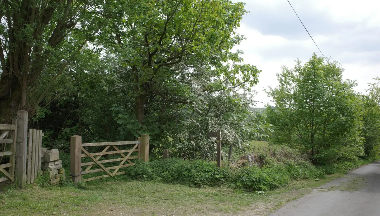 Photo along the Calderdale Way, a 50-mile long-distance path in northern England.