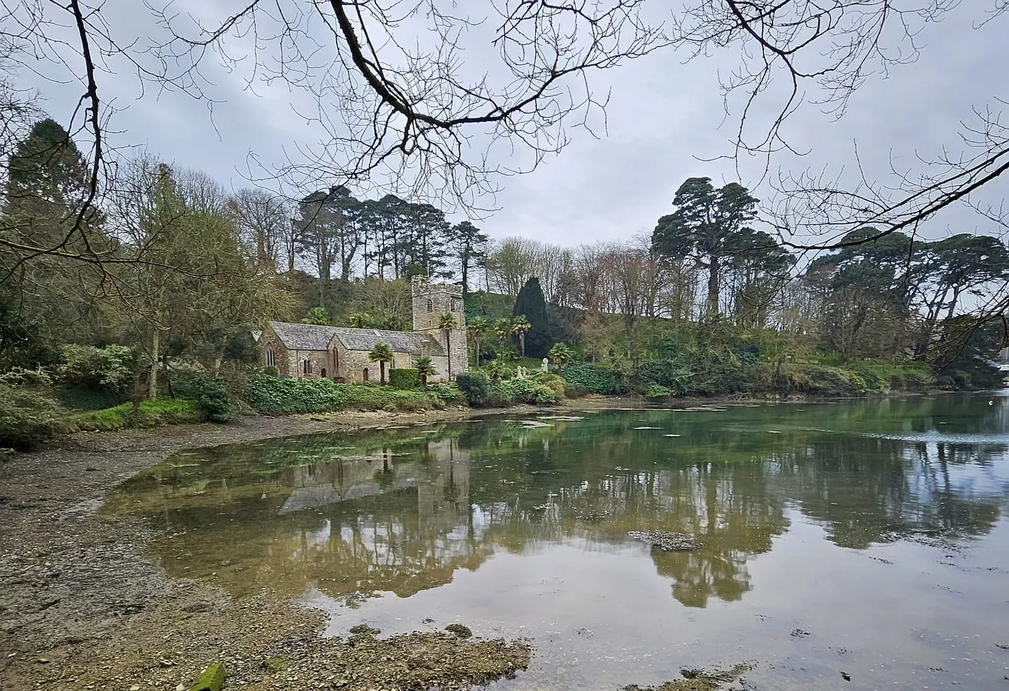Photo of St Just in Roseland Church, a church in Cornwall, south west England.