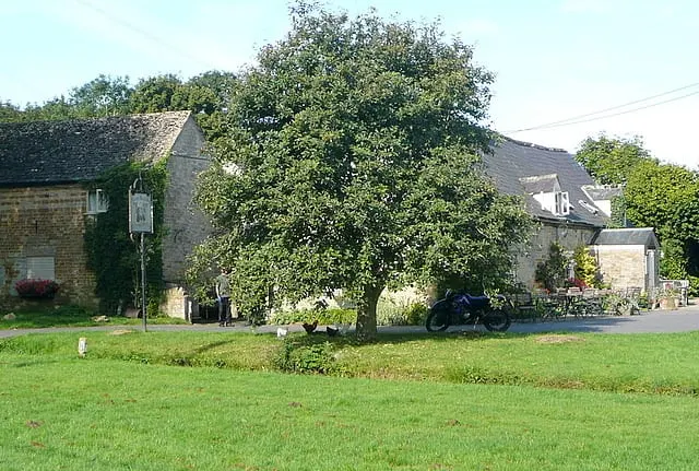 Photo of The King's Head Inn, a pub near Bledington in the Cotswolds, Gloucestershire, south west England.