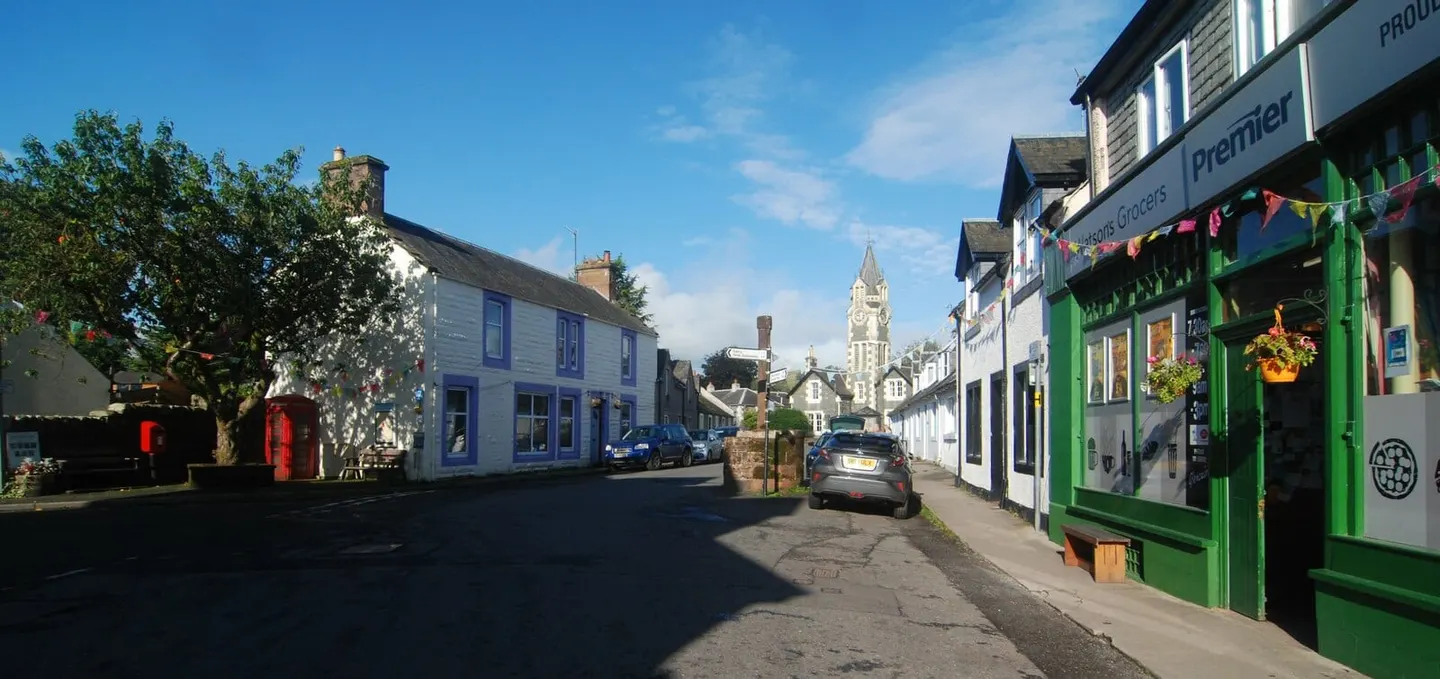 Photo of Moniaive, a village in Dumfries and Galloway, southern Scotland.