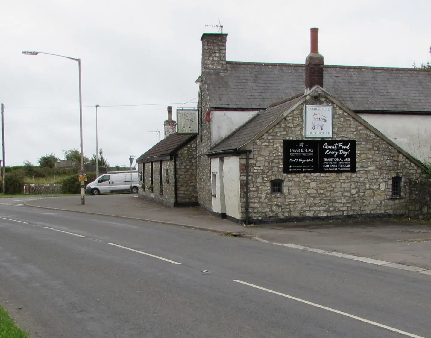 Photo of The Lamb and Flag, a pub near Wick, the Vale of Glamorgan, south east Wales.