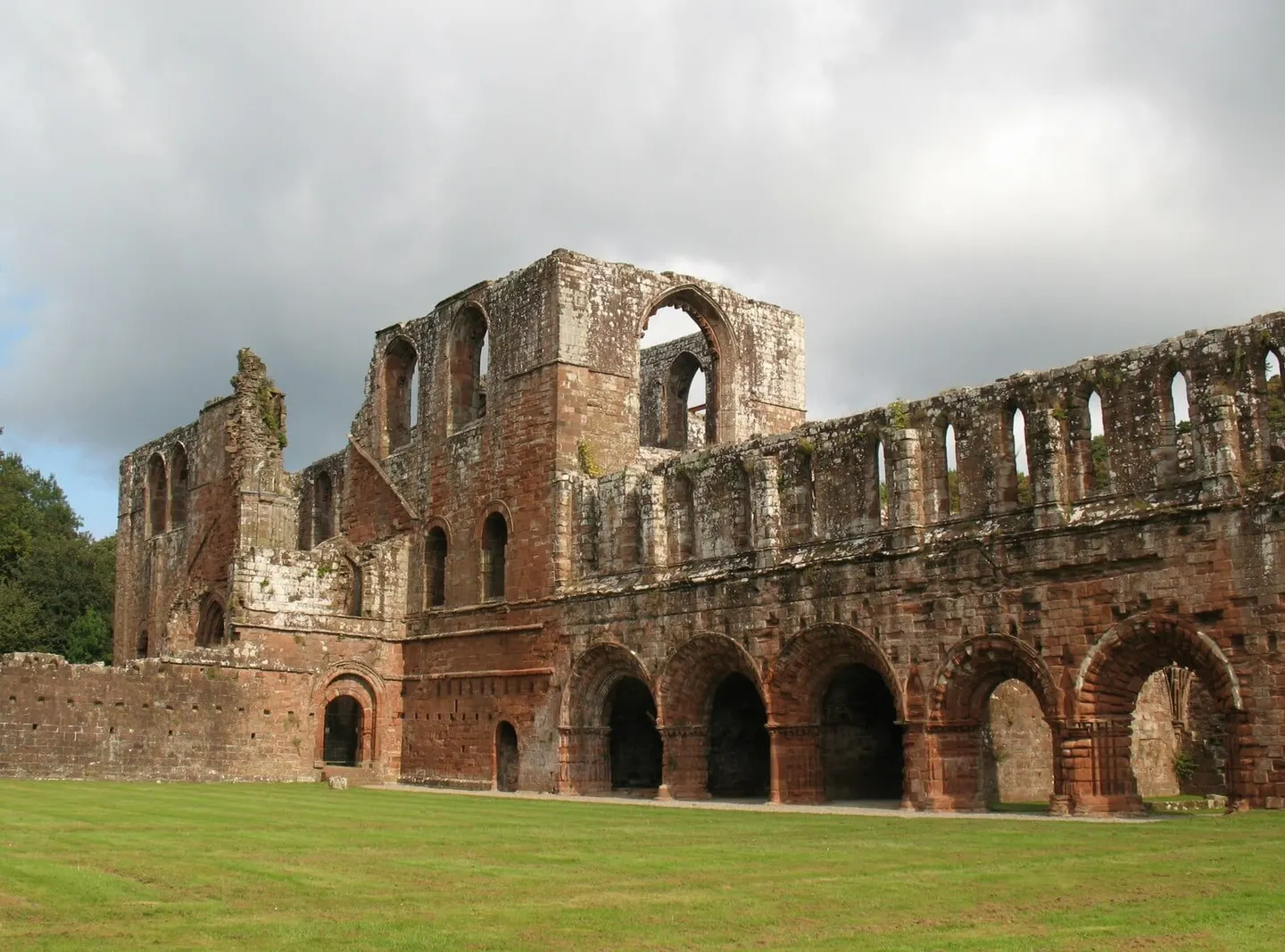 Photo of Furness Abbey, a ruined abbey near Ulverston, Cumbria, north west England.