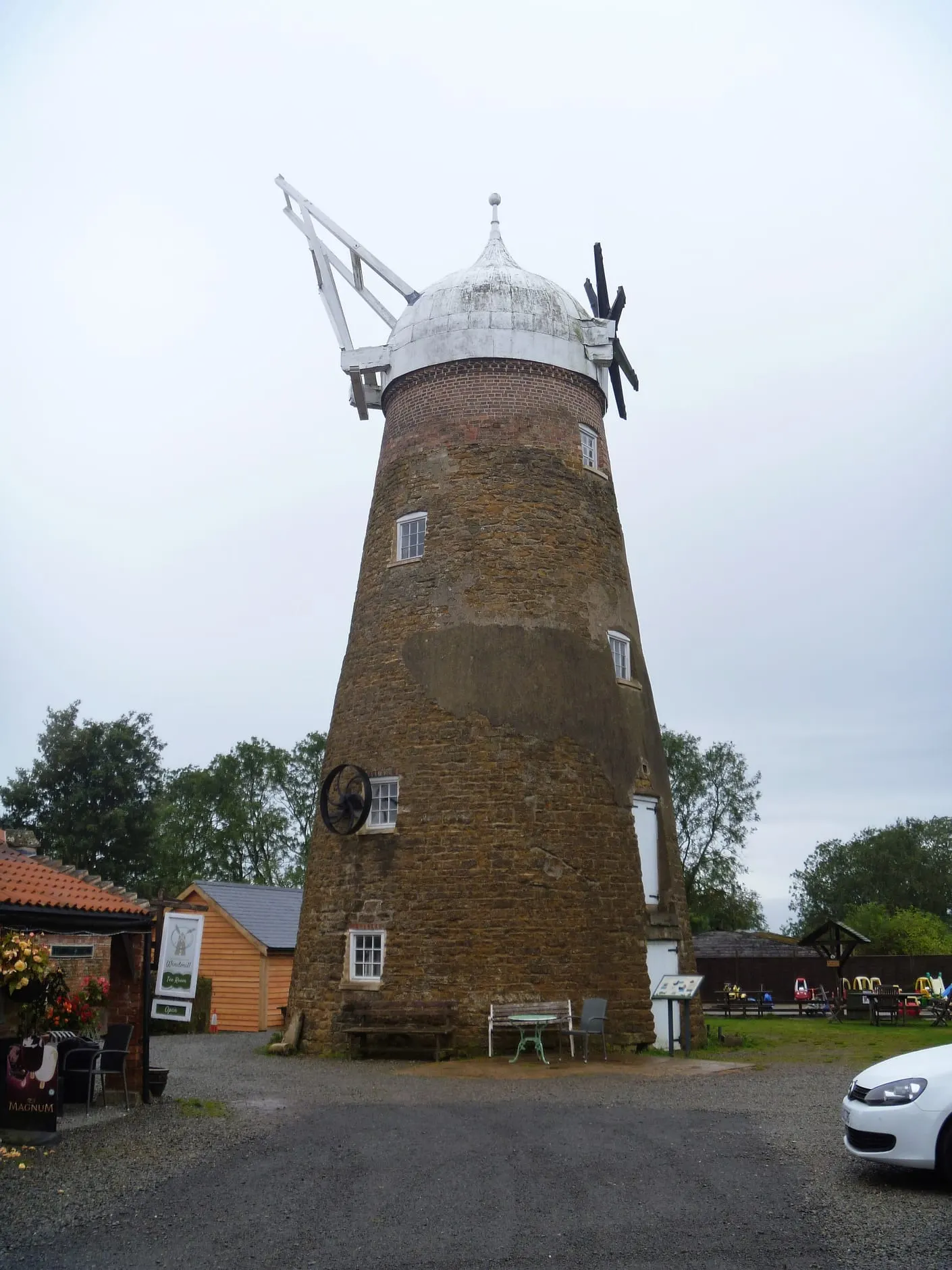 Photo of Wymondham Windmill, a windmill in Leicestershire, central England.