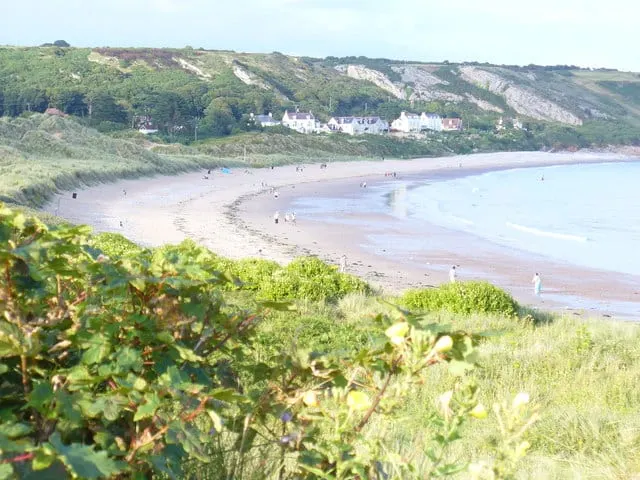 Photo of Port Eynon Bay, a beach in Gower, Swansea, south west Wales.
