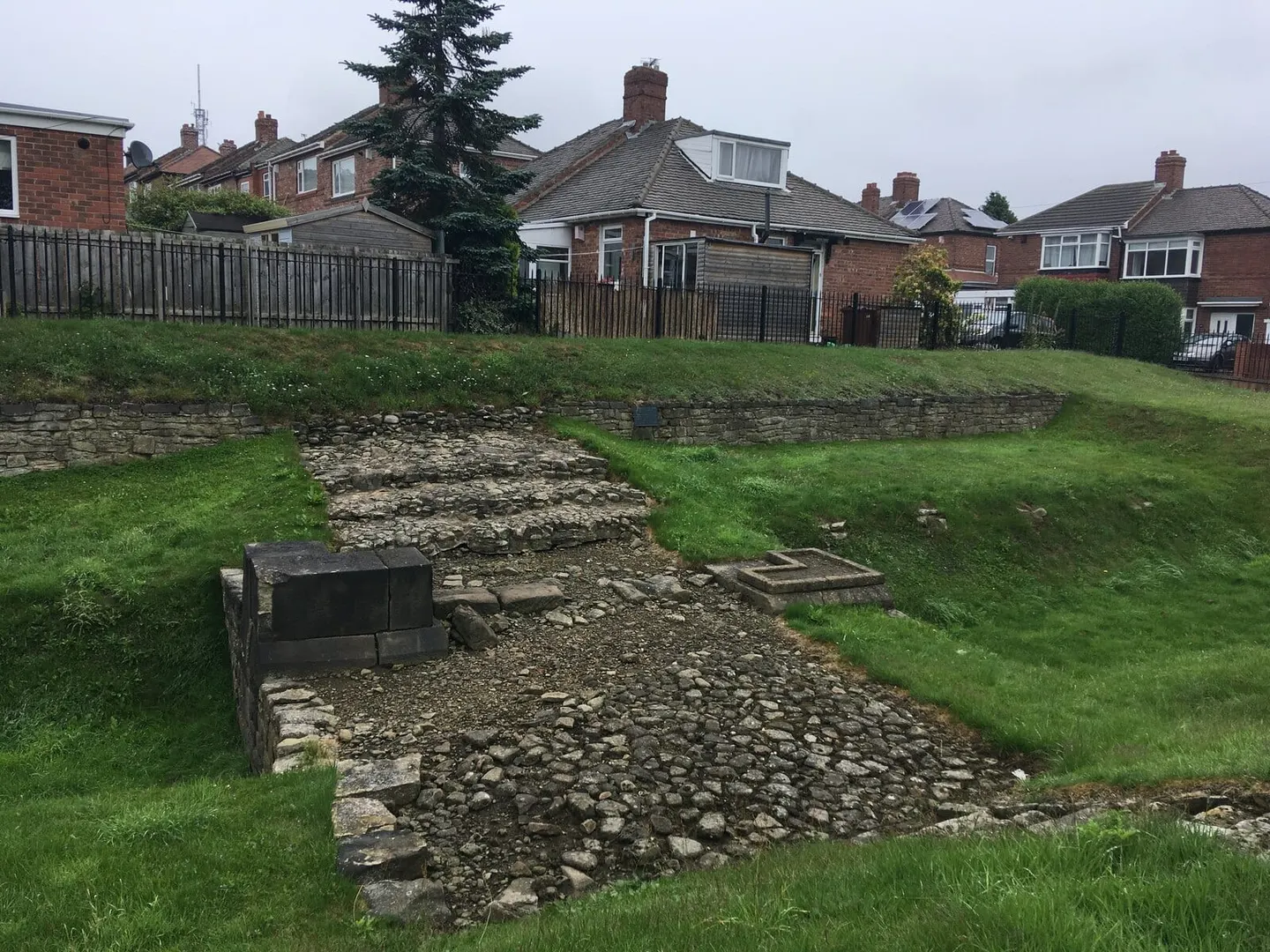 Photo of Benwell Vallum Crossing, a frontier wall near Newcastle upon Tyne, Tyne and Wear, north east England.