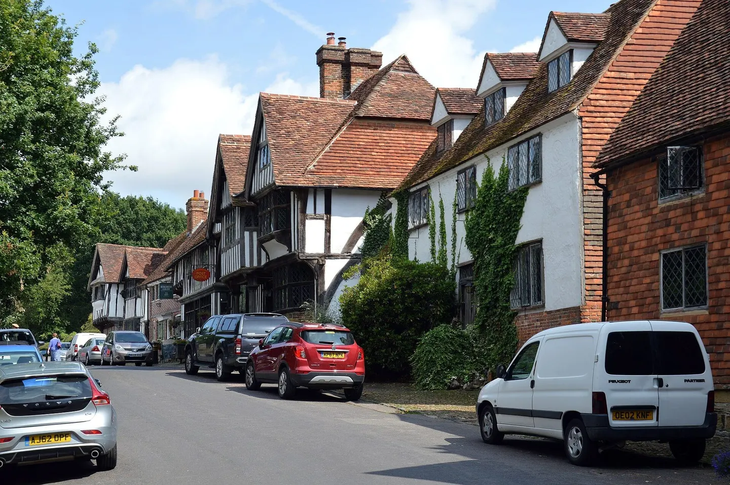 Photo of Chiddingstone, a village in the High Weald, Kent, south east England.