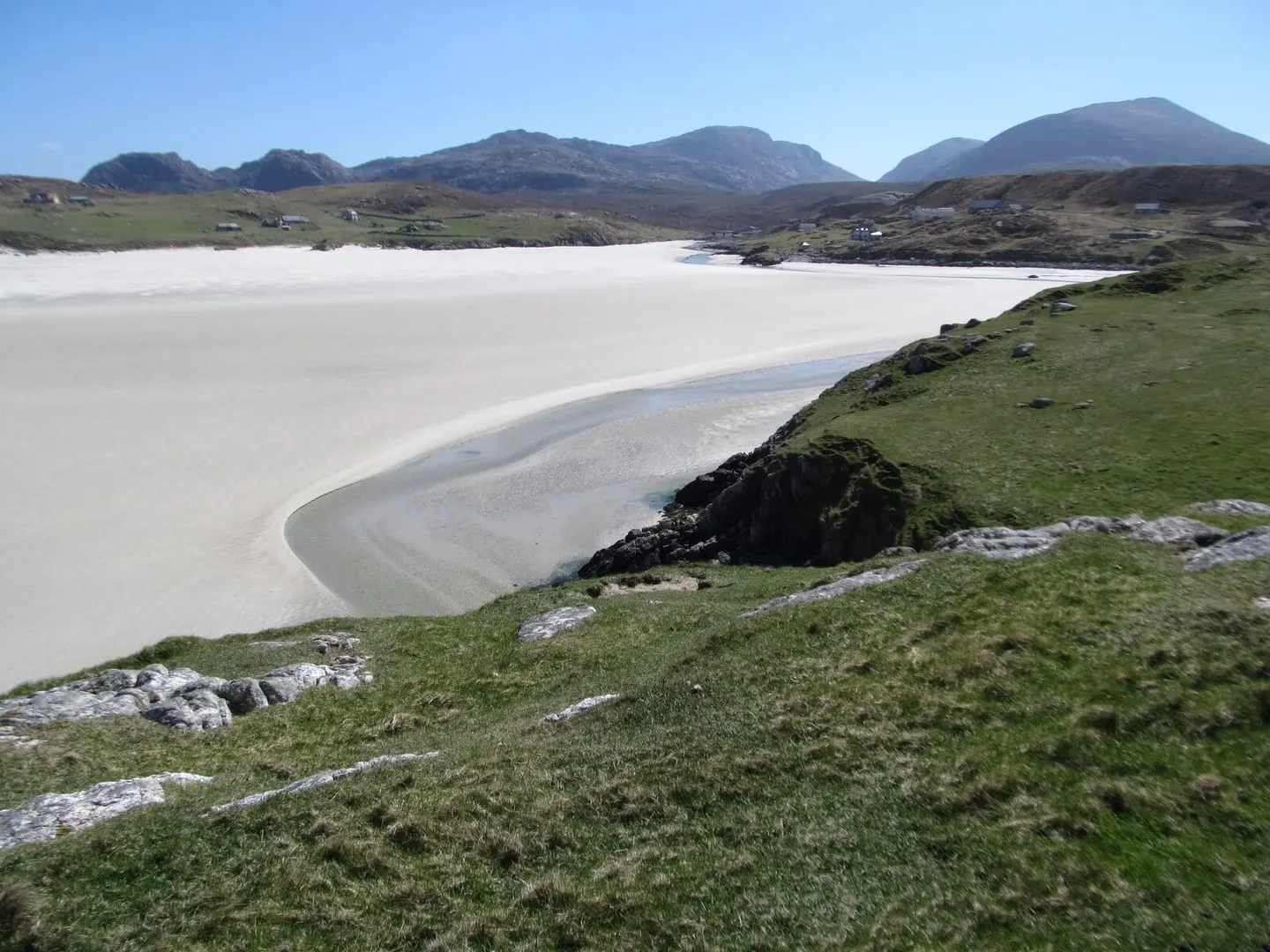 Photo of Uig Sands (Ardroil Beach), a beach in South Lewis, Harris and North Uist, Na h-Eileanan Siar, the Scottish Highlands and Islands.