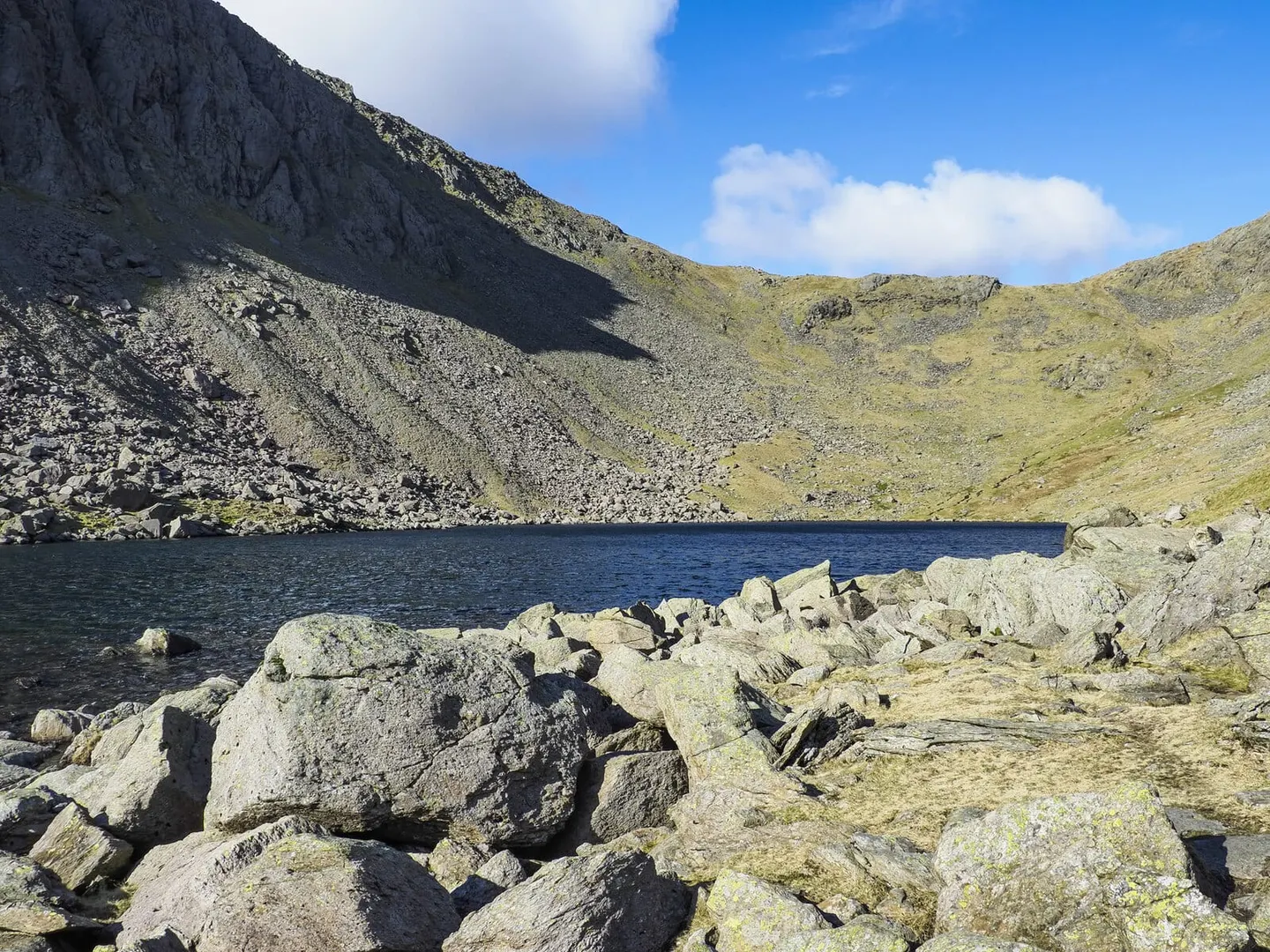 Photo of Goat's Water, a tarn near Coniston in the Lake District, Cumbria, north west England.