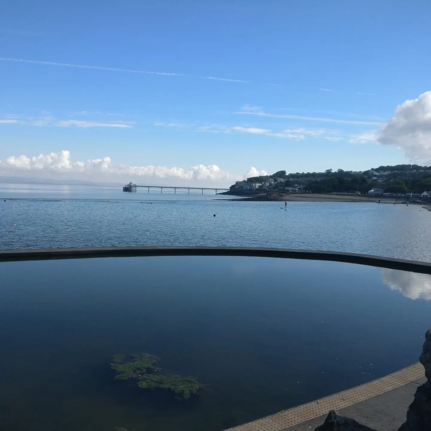 Photo of Clevedon Marine Lake, a sea pool near Congresbury, Somerset, south west England.