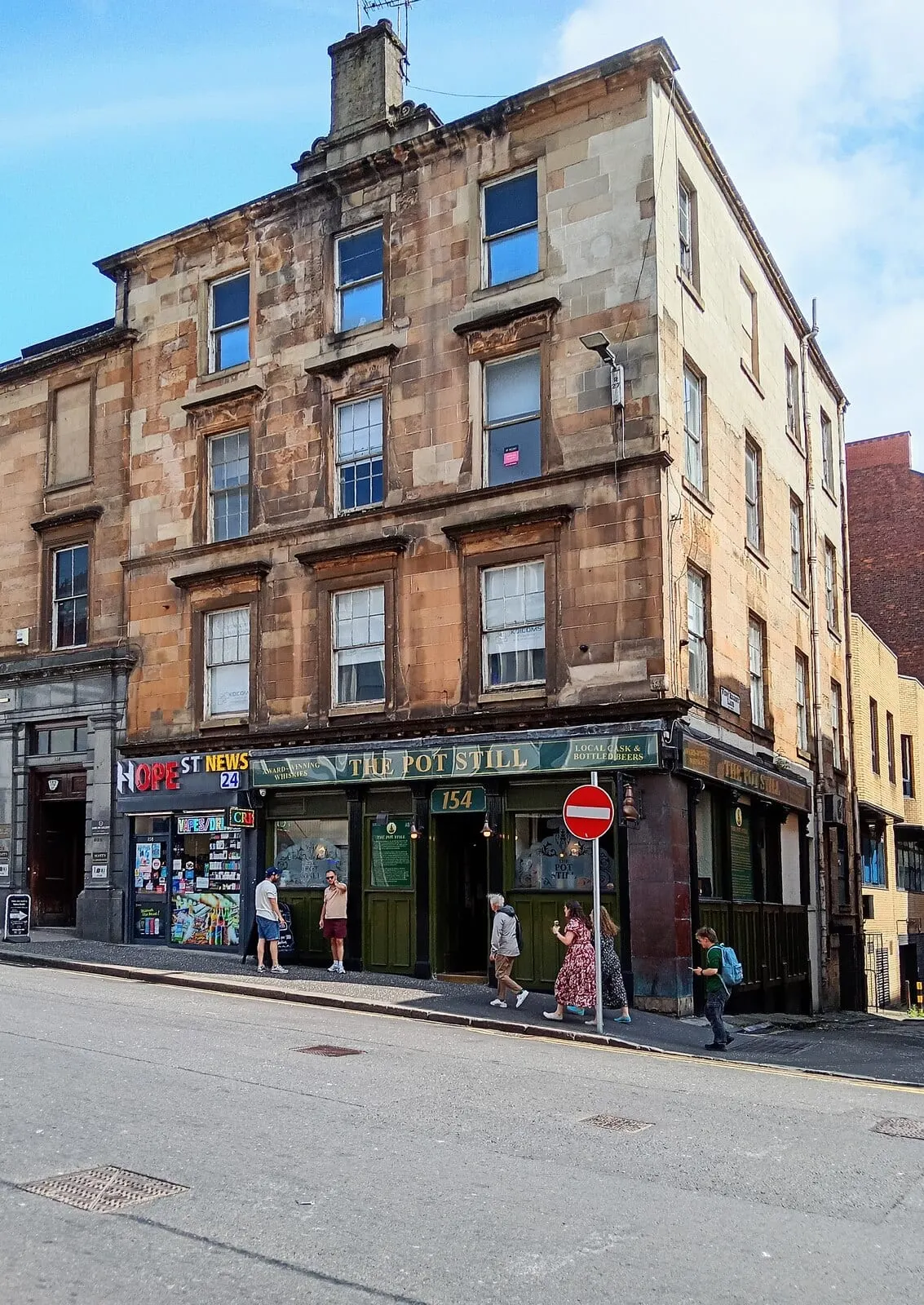 Photo of The Pot Still, a pub in Glasgow, central Scotland.