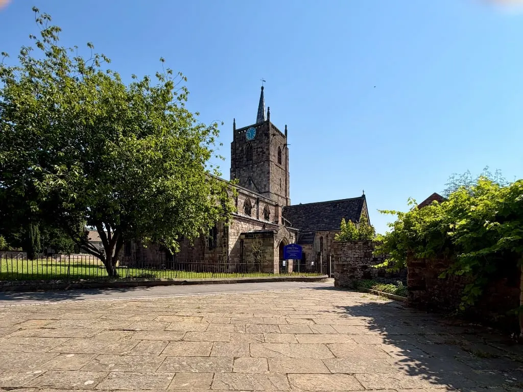 Photo of St Mary's Church, Wirksworth, a church in Derbyshire, central England.