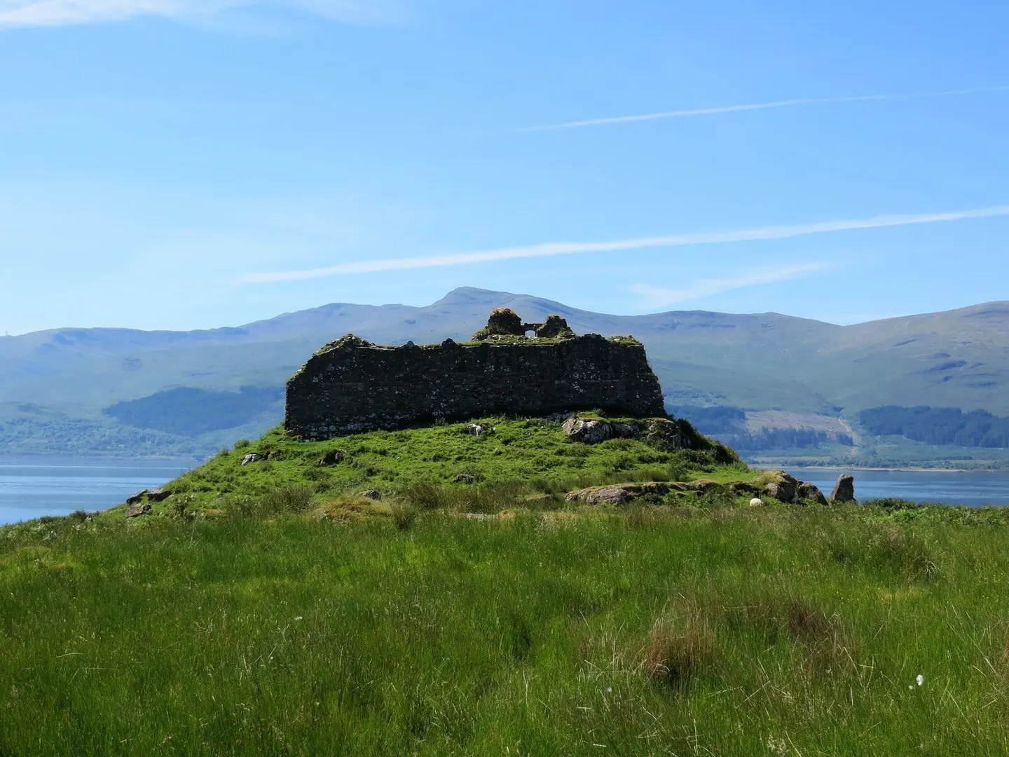 Photo of Ardtornish Castle, a ruined castle near Lochaline, Highland, the Scottish Highlands and Islands.